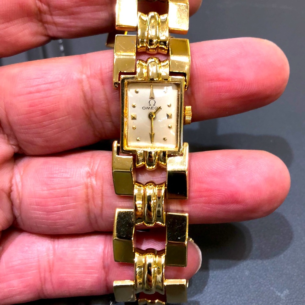 COPY - 14k gold omega woman watch